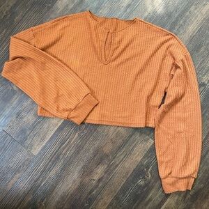 NWOT Shein large waffle knit crop